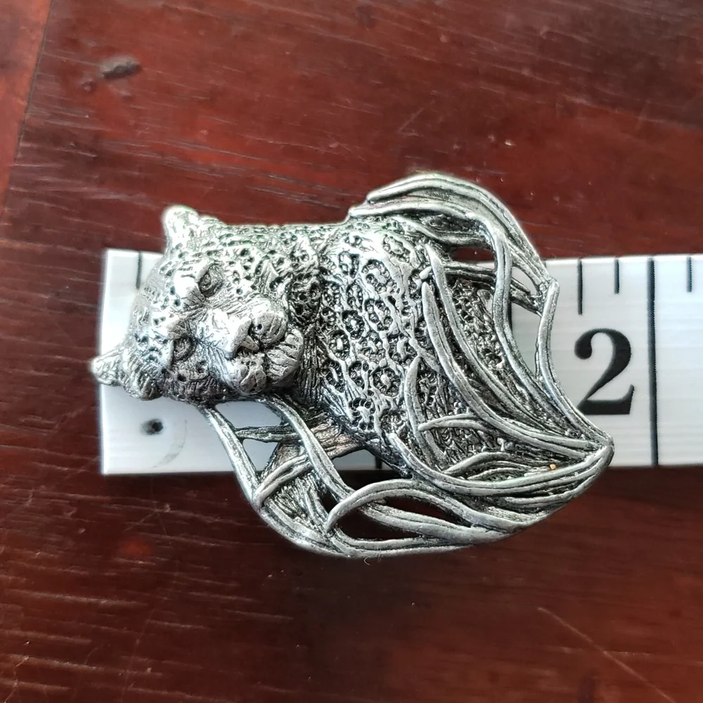 Metzke 1990 Pewter Leopard Brooch